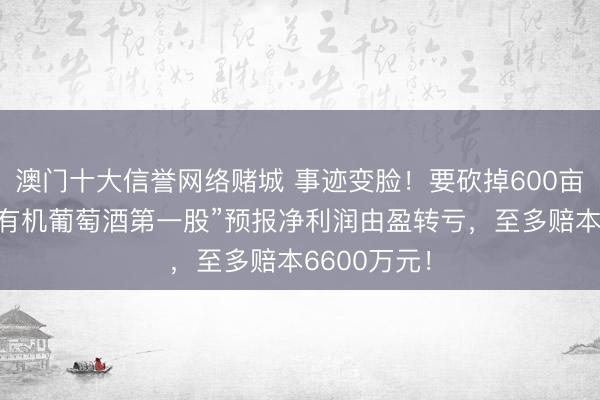 澳门十大信誉网络赌城 事迹变脸！要砍掉600亩葡萄藤，“有机葡萄酒第一股”预报净利润由盈转亏，至多赔本6600万元！