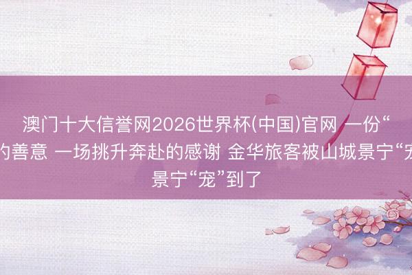 澳门十大信誉网2026世界杯(中国)官网 一份“稚拙”的善意 一场挑升奔赴的感谢 金华旅客被山城景宁“宠”到了