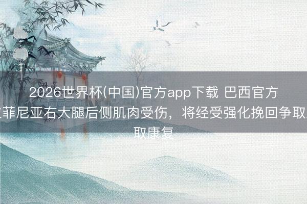 2026世界杯(中国)官方app下载 巴西官方:拉菲尼亚右大腿后侧肌肉受伤,将经受强化挽回争取康复